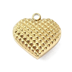 Настоящее золото 18K Ионное покрытие (ip) 304 подвески из нержавеющей стали, шарма сердца, реальный 18 k позолоченный, 13x12.5x6 мм, отверстие : 1.4 мм