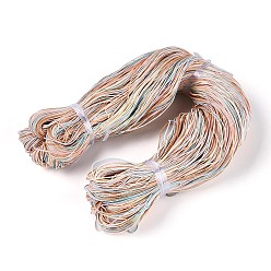 Разноцветный Воском полиэфирные шнуры, круглые, красочный, 1 мм, около 492.13 ярдов (450 м) / пачка