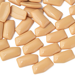 Цвет Древесины Непрозрачные акриловый кабошоны, самородки, деревесиные, 27x14.5x5 мм, Около 300 шт / 500 г