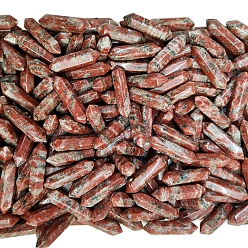 Джаспер Кунжут Натуральные лечебные камни кунжутной яшмы, камень в форме пули с двойными концами, для балансировки рейки, 32x8 мм