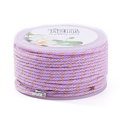 Сливовый Полиэстер плетеные шнуры, для изготовления ювелирных изделий из бисера, слива, 2 мм, около 21.87 ярдов (20 м) / рулон