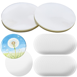 Clair 240 Pièces de film plastique transparent pour badge, plat rond, clair, 70x0.05mm