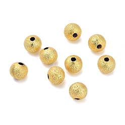 Золотой Круглых бусин латунные, долговечный, стойки покрытие, без свинца и без кадмия, золотые, 6x5.5 мм, отверстие : 1.6 мм