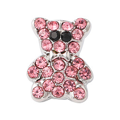 Серебро Заклепки из сплава медведя, металлические гвозди для часовых петель аксессуары, серебряные, 1x0.7 см