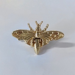 Light Gold Застежки для кошелька с поворотным замком из цинкового сплава, аксессуары для кошелька diy bag, Пчелы, золотой свет, 3.35x4.8 см