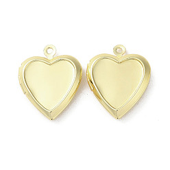 Настоящее золото 18K Стойки обшивки латунь медальона подвески, долговечный, сердце, реальный 18 k позолоченный, 21x17x4 мм, отверстие : 1.5 мм