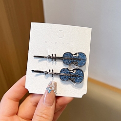 Капри Синий Сплав горный хрусталь для волос заколки для волос, аксессуары для волос для женщин и девочек, гитар, Капри синий, 60 мм