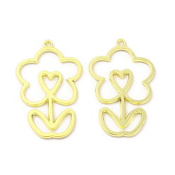 Light Gold Стойки подвески обшивки сплава, без кадмия, без никеля и без свинца, , золотой свет, 39x25x1.8 мм, отверстие : 1.6 мм