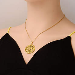 Настоящее золото 18K 304 Женские ожерелья с подвеской в виде тройной луны из нержавеющей стали, реальный 18 k позолоченный, 17.72 дюйм (45 см)