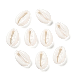 Белый Непрозрачные акриловые подвески на тему океана, форма раковины каури, белые, 17x11.5x6 мм, отверстие : 2 мм, о 1086шт / 500G