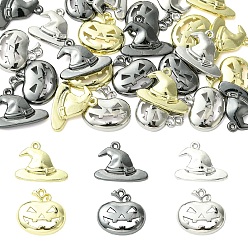 Mixed Shapes 30шт. 6 стили, тематика Хэллоуина, подвески из сплава, разнообразные, 16.5~19x18.5~20.5x2.5~3.5 мм, отверстие : 1.2~2.8 мм, 5 шт / стиль