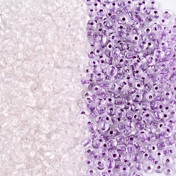 Темно-Фиолетовый Бисер из стекла , ультрафиолетовые реактивные шарики, бусины, меняющие цвет, рондель, темно-фиолетовый, 4~5x3~4 мм, отверстие : 1~1.2 мм, Около 6428 шт / фунт