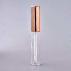 Dark Salmon ABS Plastic Empty Lip Glaze Containers, Refillable Lip Gloss Bottles, with Cap and Brush, Dark Salmon, 10.5x1.6cm, Capacity: 10ml