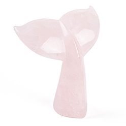 Розовый Кварц Статуэтки из натурального розового кварца, рыбий хвост, кит, статуи для домашнего офиса, рабочего стола, орнамент фэн-шуй, 75~76x65~72x33~34 мм