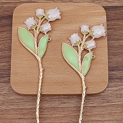 Морско-зеленый Сплав в старинном стиле с эмалевыми заколками для волос, для ювелирных украшений своими руками, цветок, цвета морской волны, 175x49 мм, 10 шт / комплект