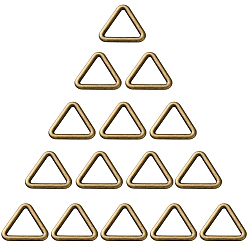Античная Бронза 20 шт. треугольные соединительные кольца из сплава, 3 образные пряжки, античная бронза, 30x33x3 мм, внутренний диаметр: 21.5x24.5 мм