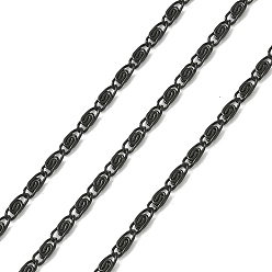 Черный Ионное покрытие (ip) 304 люмачиновые цепи из нержавеющей стали, с катушкой, несварные, чёрные, 2 мм, ссылка: 5.5x2x1 mm, около 32.81 футов (10 м) / рулон