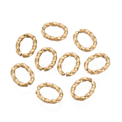 Золотой 304 нержавеющей стали связывающий кольца, разъемы для быстрой связи, витых овальных, золотые, 9x7x1.5 мм, внутренний диаметр: 7x4 мм