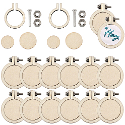 Кукурузный Шелк 20 коробки деревянные пяльцы для вышивания, кольцо для вышивки крестом, для вышивки и вышивки крестиком, цвет колоса кукурузы, 30x24x5.5 мм