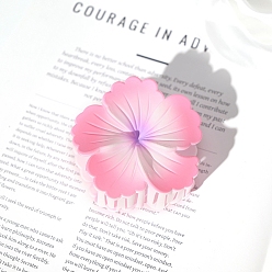 Pink Цветочные пластиковые заколки для волос с когтями, аксессуары для волос для женщин и девочек, розовые, 70x70x35 мм