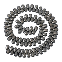 (405) Непрозрачный AB вишня Бусины, гальваническое стекло, 1 нитка , слеза, с черным покрытием, 9x6x5.5 мм, отверстие : 0.9 мм, около 125 шт / нитка, 15.75 дюйм (40 см)