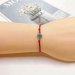 (123L) Белый крем непрозрачный блеск Сплав ссылка браслеты, Браслеты из вощеного шнура, плетеные для женщин и мужчин, для дружбы., компас, античное серебро, огнеупорный кирпич, 6.30~11.81 дюйм (16~30 см)