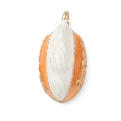 Food Подвески из эмали и сплава, золотые, масляный хлеб, 18x9x9 мм, отверстие : 1.6 мм