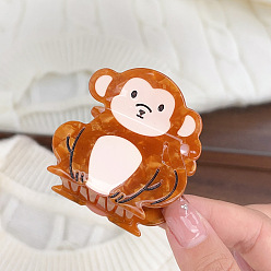 Обезьяна Заколки для волос в форме когтей из ацетата целлюлозы, аксессуары для волос для женщин и девочек, обезьяна, 48x50 мм