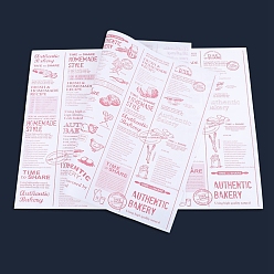 Коралловый 50шт. жиронепроницаемая упаковочная бумага, шаблон слова, для кухонных принадлежностей для выпечки, коралл, 380x280 мм