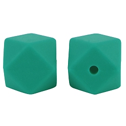 Светлый Морско-зеленый Восьмиугольные бусины из пищевого силикона, светло-зеленый, 17 мм