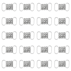 Кристалл 20шт. латунные пряжки со стразами, аксессуары для одежды, прямоугольные, кристалл, 21~21.5x12x3 мм, отверстие : 10x4 мм