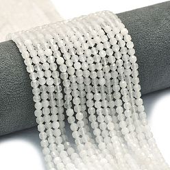 Хрусталь Природных кристаллов кварца бисер нитей, энергетическая призматическая огранка с двойными концами бусины, граненые двухконусные, 4x4.5 мм, отверстие : 0.4 мм, около 83 шт / нитка, 14.96 дюйм (38 см)