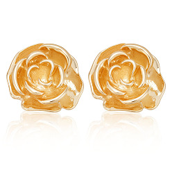 Золотой 2 шт. латунные булавки для лацканов одежды рюкзака, цветок, золотые, 18x19 мм