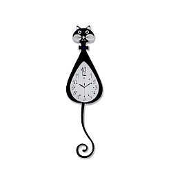 Черный Пластиковая модель часов белка, аксессуары для кукольного домика с микро-ландшафтом, притворяясь опорными украшениями, чёрные, 60x12x1 мм