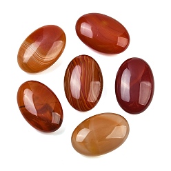 Red Agate Натуральные красные агатовые камни для ладони, Овальный полированный лечебный карманный камень рейки для снятия тревожности и стресса, 60~60.5x40~40.5x20.5~21 мм