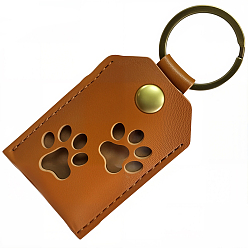 Сиена 1сумка-брелок из искусственной кожи, с застежками из античного бронзового сплава, прямоугольник с отпечатком лапы, цвет охры, 90 мм