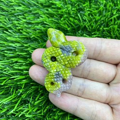 Турмалин Резная статуя змеи из натурального турмалина, украшение для дома, Статуэтки по фен-шуй для украшения домашнего офиса, 50 мм