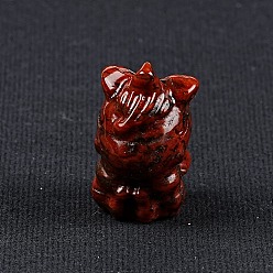 Красный Кварц Натуральный железистый кварц, резные статуэтки единорога, статуи для украшения рабочего стола для домашнего офиса, 20x35 мм