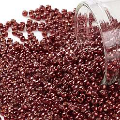 (PF564) PermaFinish Cabernet Red Metallic TOHO Round Seed Beads, Japanese Seed Beads, (PF564) PermaFinish Cabernet Red Metallic, 11/0, 2.2mm, Hole: 0.8mm, about 1110pcs/bottle, 10g/bottle