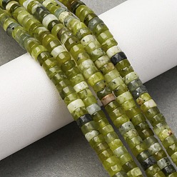 Сюянь Нефрит Природного нефрита Xiuyan бисер нитей, диск, Heishi бусы, 4~5x2~2.5 мм, отверстие : 0.7 мм, около 160 шт / нитка, 15'' (38.1 см)