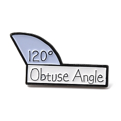 Другие Математические эмалированные значки, Черные металлические застежки для значков на лацкан для рюкзака или одежды, сирень, 120° тупой угол, 16x29 мм