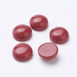 Синтетический Коралл Синтетический кабошон коралловых, полукруглые / купольные, 10x4.5 мм