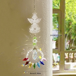 Angel & Fairy Кристалла Suncatcher, со сплавочной фурнитурой, для дома, садовые украшения, ангел и фея, 370x50 мм