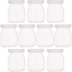 Clear Glass Bottles, with Plastic Cover, Clear, 5.6x7cm, Capacity: 100ml(3.38 fl. oz), 10pcs/box
