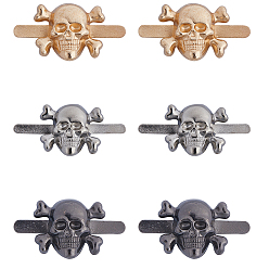 (52) Непрозрачная лаванда 30шт 3 цвета цинковый сплав сумка декоративные пряжки клипсы, череп, разноцветные, 2.2~2.6x1.2x0.5 см, 10 шт / цвет