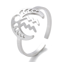 Весы 304 Кольца из нержавеющей стали с созвездиями для женщин, Весы, 18 мм, внутренний диаметр: 18 мм