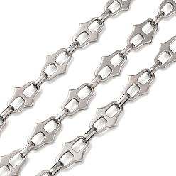 Нержавеющая Сталь Цвет 304 звенья цепи из нержавеющей стали, несварные, цвет нержавеющей стали, 13.5x8.5x1.4 мм