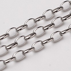 Нержавеющая Сталь Цвет Устойчивые к потускнению 304 цепи Rolo из нержавеющей стали, отрыгивающие цепи, пайки, цвет нержавеющей стали, 2.5x1 мм
