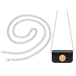 Платина Железный кошелек длинные цепи, с карабин-лобстерами , платина, 120.4 см