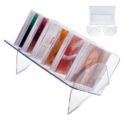 Прозрачный Пластиковые настольные подставки для папок и книг в виде книжных шкафов, органайзер для рабочего стола, прозрачные, 310x180x138 мм